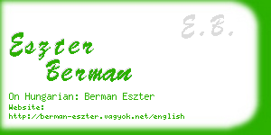 eszter berman business card